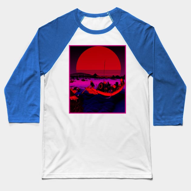 Vaporwave Baseball T-Shirt by mycko_design